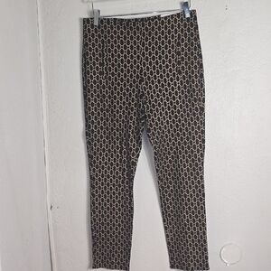 NWT Chico's Black and Tan Dress Pants with Sophisticated Pattern